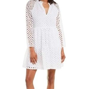 NWOT J Crew white eyelet layered dress - medium